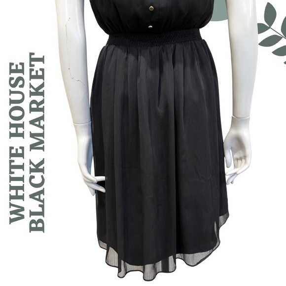 White House Black Market | Classic Black Sleeveless Dress (Size 6) - Picture 7 of 8